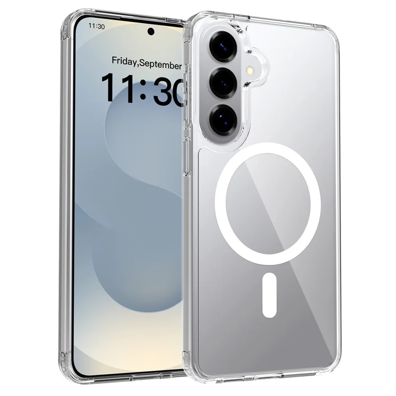 Bulk Purchasing For Samsung Galaxy S26 Magnetic Case Crystal Clear 1.5mm TPU PC Phone Back Cover - Transparent