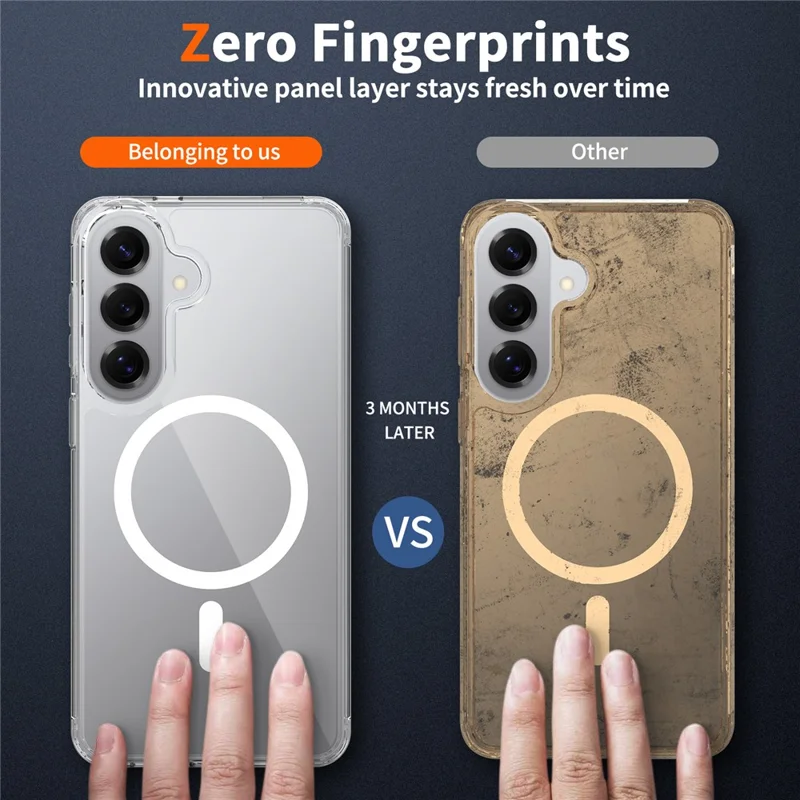 Bulk Purchasing For Samsung Galaxy S26 Magnetic Case Crystal Clear 1.5mm TPU PC Phone Back Cover - Transparent