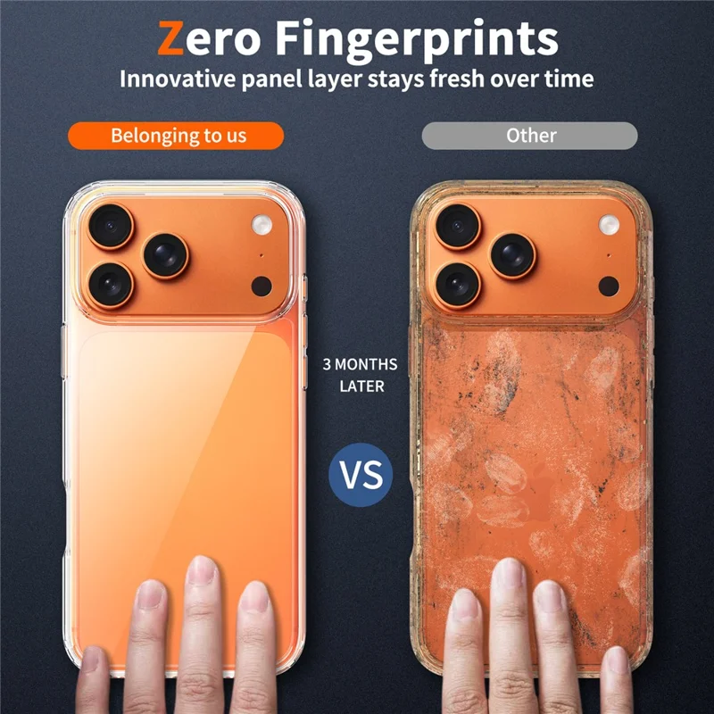 Compra em Volume para Capa iPhone 17 Pro 1,5 mm TPU PC Antiarranhões à Prova de Choques - Transparente