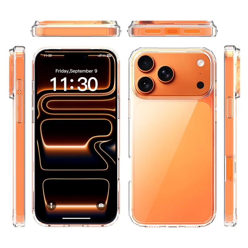 Compra em Volume para Capa iPhone 17 Pro 1,5 mm TPU PC Antiarranhões à Prova de Choques - Transparente