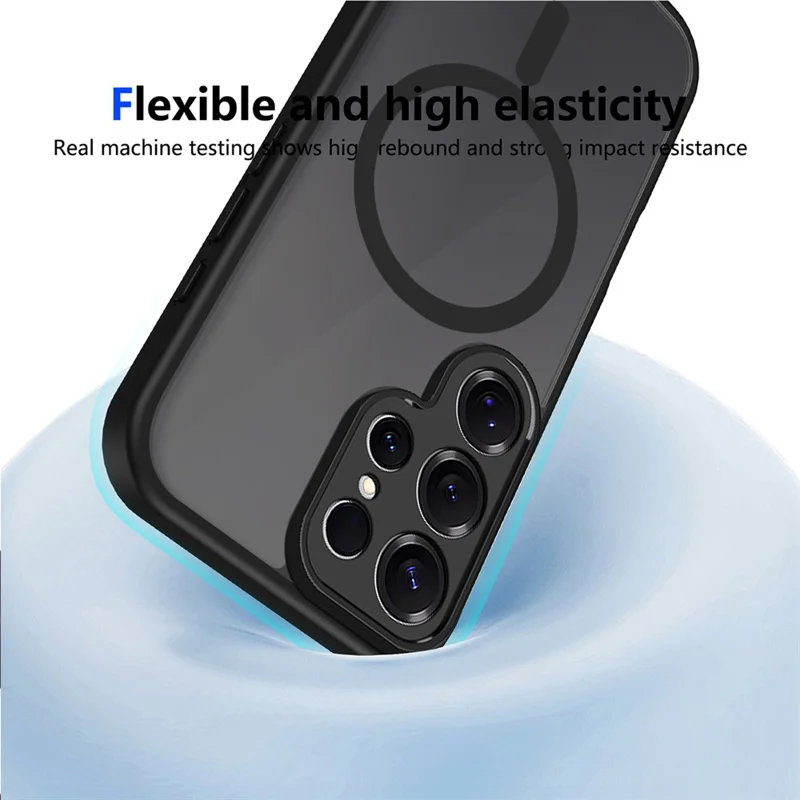 Capa Magnética para Samsung Galaxy S25 Ultra com Toque Suave Mate, Translúcida, em PC + TPU, à Prova de Quedas