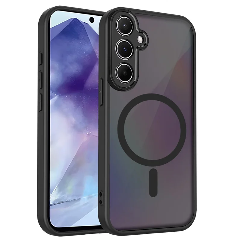 Магнитный чехол для Samsung Galaxy S25 / S24, матовый, полупрозрачный, из поликарбоната и ТПУ, с защитой от падений, с текстурой, приятной на ощупь