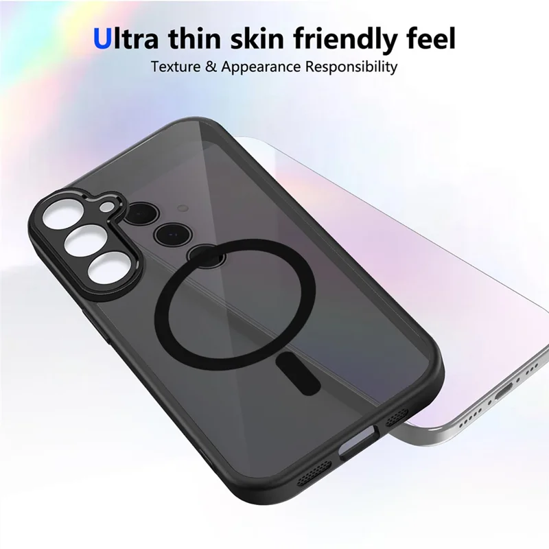 For Samsung Galaxy S24 FE Magnetic Case Skin Touch Matte Translucent PC + TPU Anti-Drop Phone Cover