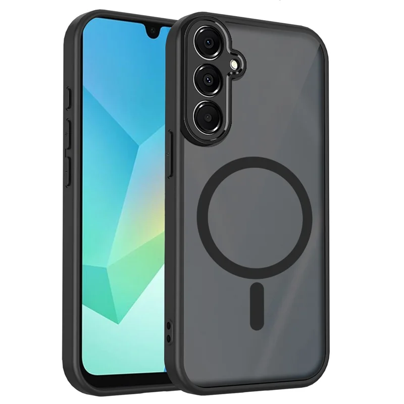 Cover Magnetico per Samsung Galaxy A16 4G / 5G, Cover Trasparente Opaca Tattile con Struttura PC + TPU Antiurto, Finitura Morbida al Tocco