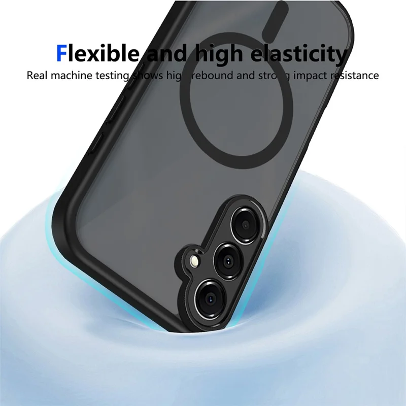 Cover Magnetico per Samsung Galaxy A16 4G / 5G, Cover Trasparente Opaca Tattile con Struttura PC + TPU Antiurto, Finitura Morbida al Tocco