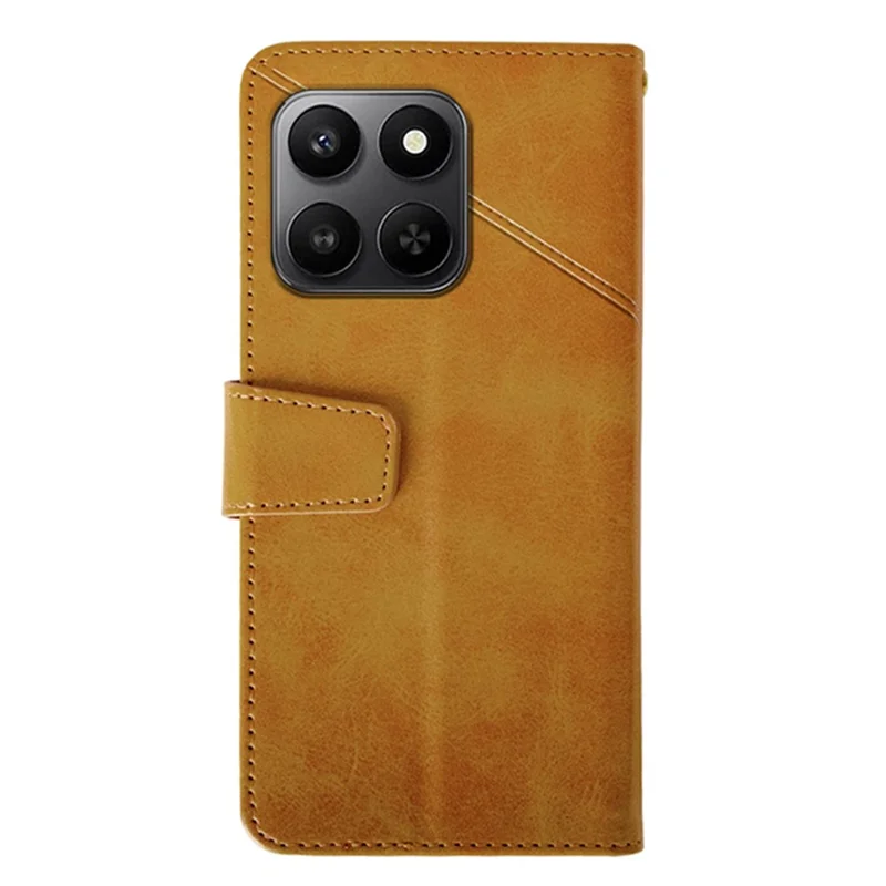 IDEWEI Leather  Case for Honor 400 Smart 5G / 400 Smart 4G / X7d 4G Wallet Phone Cover Stand Calf Texture - Brown