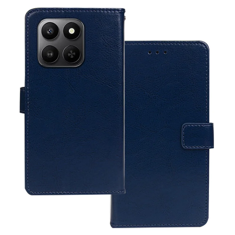 IDEWEI voor Honor 400 Smart 5G hoesje portemonnee lederen telefoonhoes crazy horse structuur - Blauw