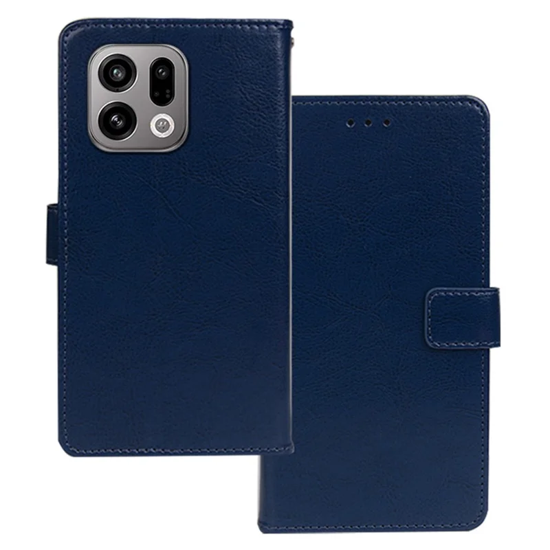 IDEWEI pour Oppo Find X9 5G étui portefeuille housse en cuir effet cheval fou - Bleu