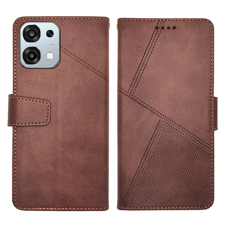 IDEWEI til Oppo F31 5G / A6 Pro 4G / 5G Taske Læderlomme Telefonbeskyttelse Ståplads Kalvstruktur - Kaffe