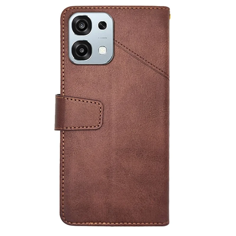IDEWEI til Oppo F31 5G / A6 Pro 4G / 5G Taske Læderlomme Telefonbeskyttelse Ståplads Kalvstruktur - Kaffe