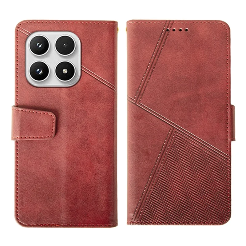 IDEWEI per Xiaomi 17 Custodia in Pelle Portafoglio TPU + PU con Texture a Vitello Copertura Posteriore con Supporto - Rosso