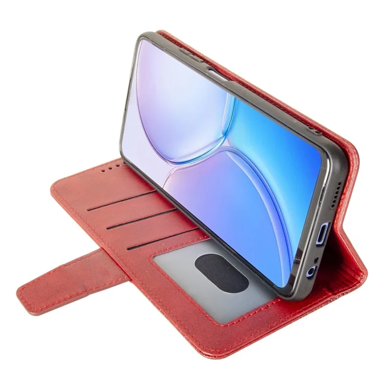 IDEWEI per Xiaomi 17 Custodia in Pelle Portafoglio TPU + PU con Texture a Vitello Copertura Posteriore con Supporto - Rosso
