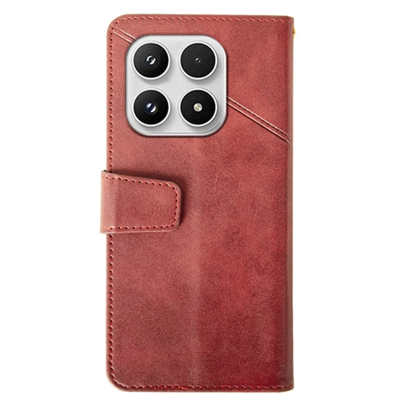 IDEWEI per Xiaomi 17 Custodia in Pelle Portafoglio TPU + PU con Texture a Vitello Copertura Posteriore con Supporto - Rosso