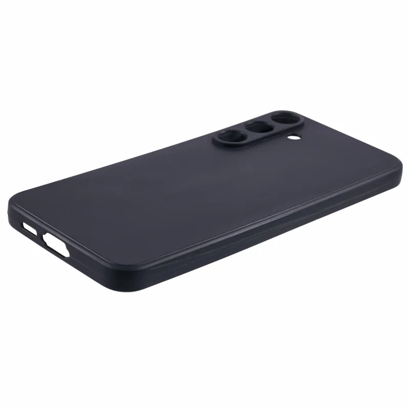 For Samsung Galaxy S25 FE Case Precise Cutouts Straight Edge TPU Shockproof Phone Cover - Black