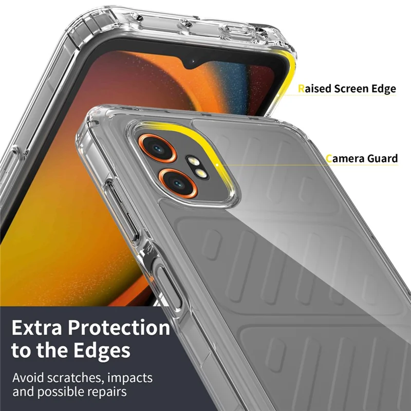 Hurtowe zakupy dla obudowy Samsung Galaxy XCover7 Pro 1,5 mm TPU PC, odporna na zarysowania, antyuderzeniowa pokrywa na telefon - przezroczysta