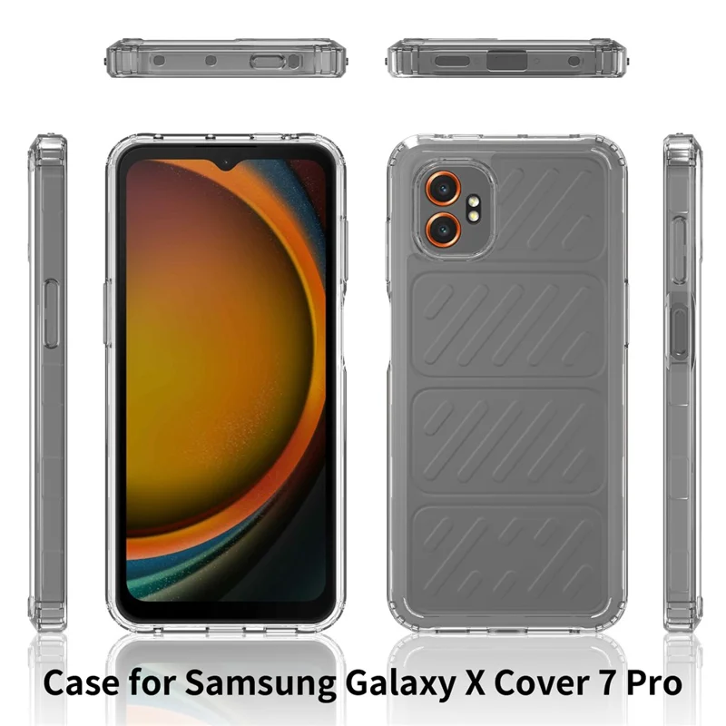 Hurtowe zakupy dla obudowy Samsung Galaxy XCover7 Pro 1,5 mm TPU PC, odporna na zarysowania, antyuderzeniowa pokrywa na telefon - przezroczysta