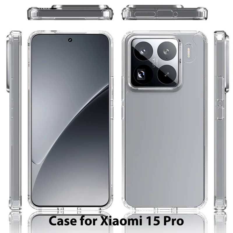 Compra al por mayor de funda para Xiaomi 15 Pro 1.5mm TPU PC, cubierta transparente resistente a arañazos y a golpes
