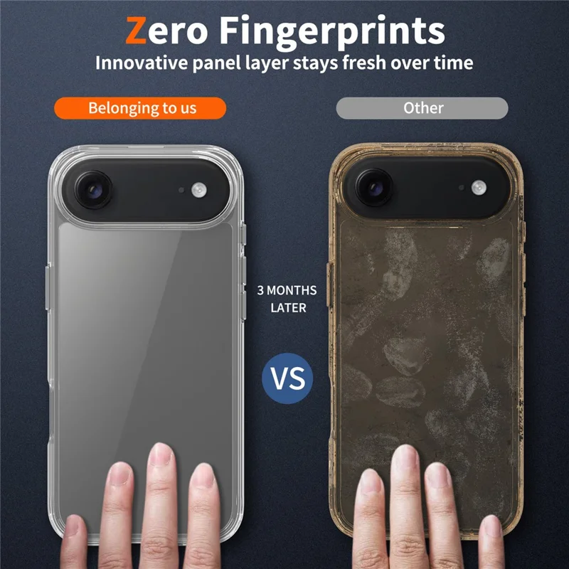 Compra em Volume para Capa iPhone Air 1,5 mm TPU PC Antiarranhões Capa à Prova de Choques - Preto Transparente