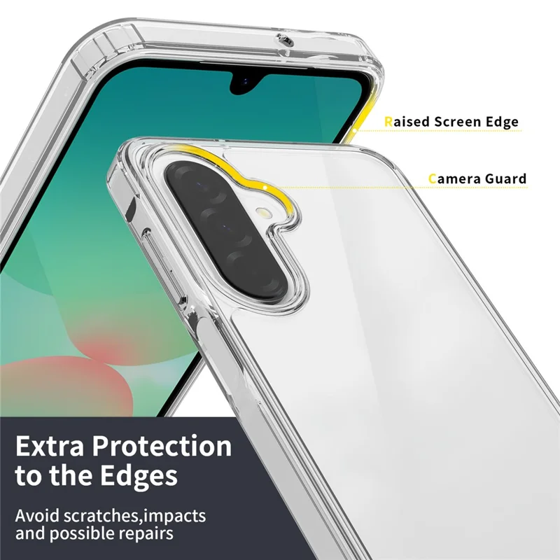 Bulk Purchasing For Samsung Galaxy A16 5G Case 1.5mm TPU PC Anti Scratch Shockproof Phone Cover  - Black