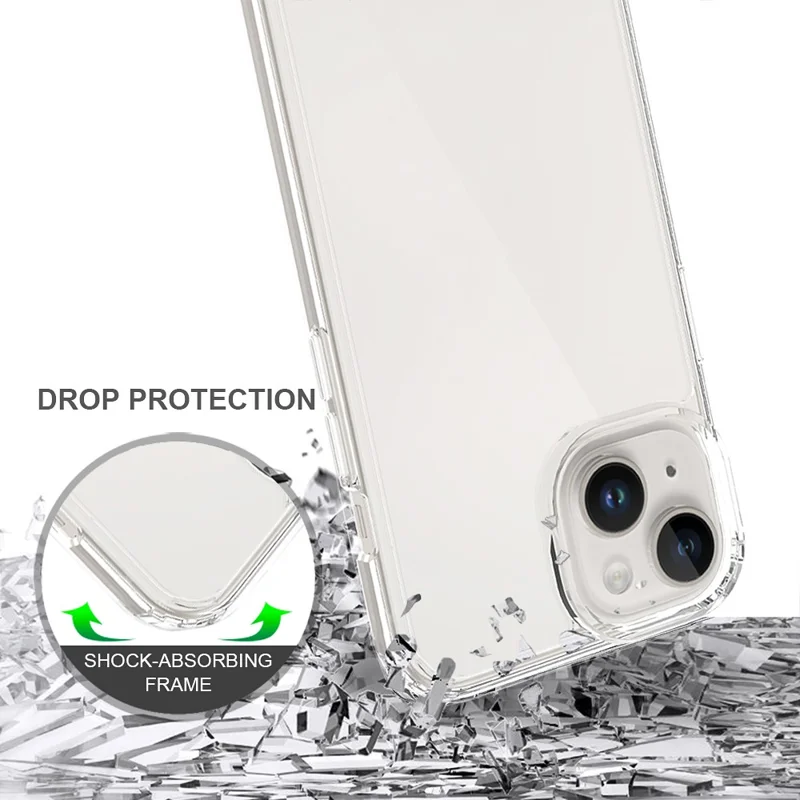 Compra em Volume para Capa iPhone 15 1,5 mm TPU PC Antiarranhões à Prova de Choque - Transparente