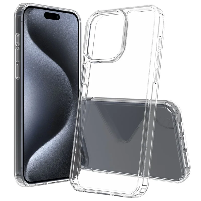 Achat en gros pour coque iPhone 15 Pro 1,5 mm TPU PC anti-rayures étanche - Transparent