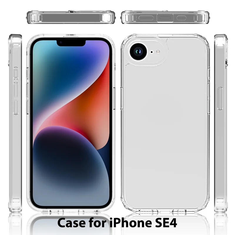 Groothandel voor iPhone 16e hoes 1,5 mm TPU PC anti-kras stootvaste telefoonhoes - transparant