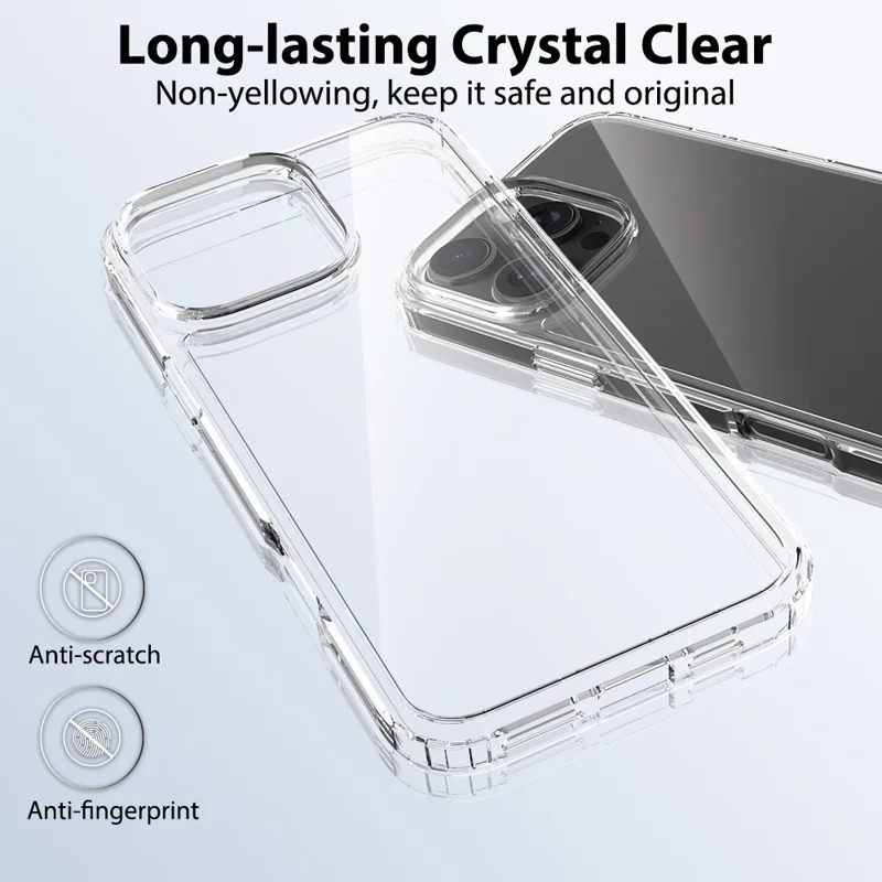 Compra em Volume para Capa iPhone 16 Pro Max 1,5 mm TPU PC Antiarranhões à Prova de Choque Capa Transparente