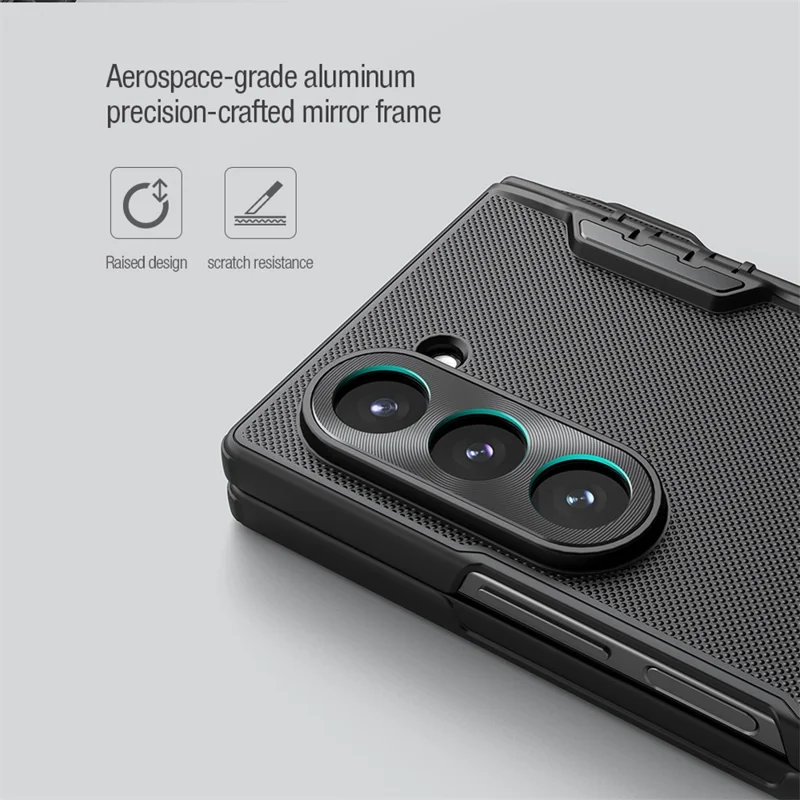 NILLKIN Super Frosted Shield Fold for Samsung Galaxy Z Fold6 5G Case PC Matte Phone Cover with Pen Slot - Black