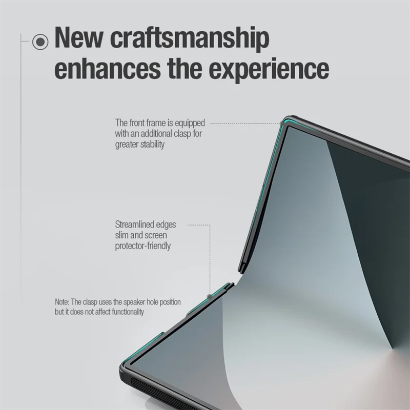 NILLKIN Super Frosted Shield Fold for Samsung Galaxy Z Fold6 5G Case PC Matte Phone Cover with Pen Slot - Black