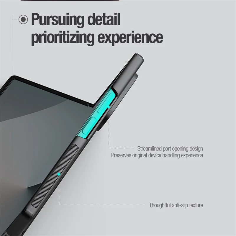 NILLKIN Super Frosted Shield Fold for Samsung Galaxy Z Fold6 5G Case PC Matte Phone Cover with Pen Slot - Black