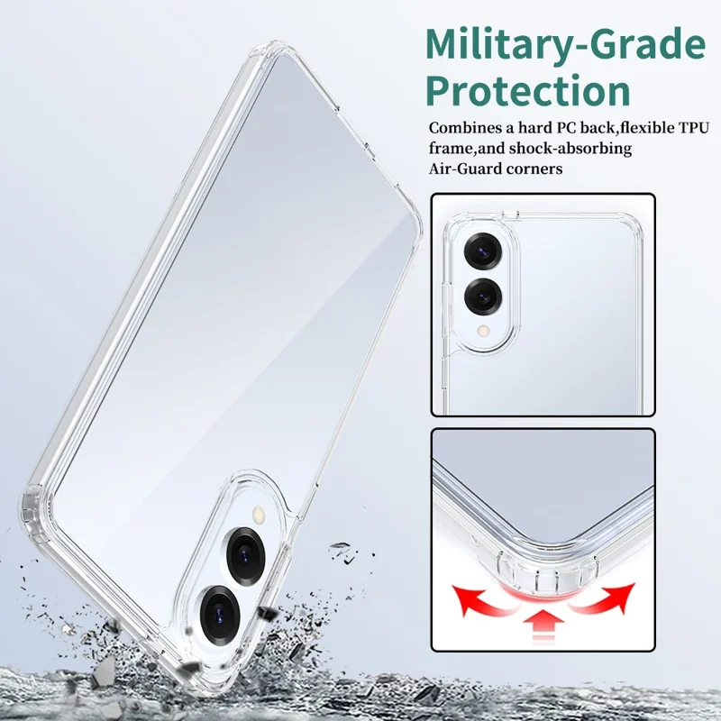 Bulk Purchasing For Samsung Galaxy S25 Edge Case 1.5mm TPU PC Anti Scratch Shockproof Phone Cover - Transparent