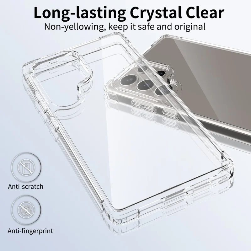 Bulk Purchasing For Samsung Galaxy S24 Ultra Case 1.5mm TPU PC Anti Scratch Shockproof Phone Cover - Transparent