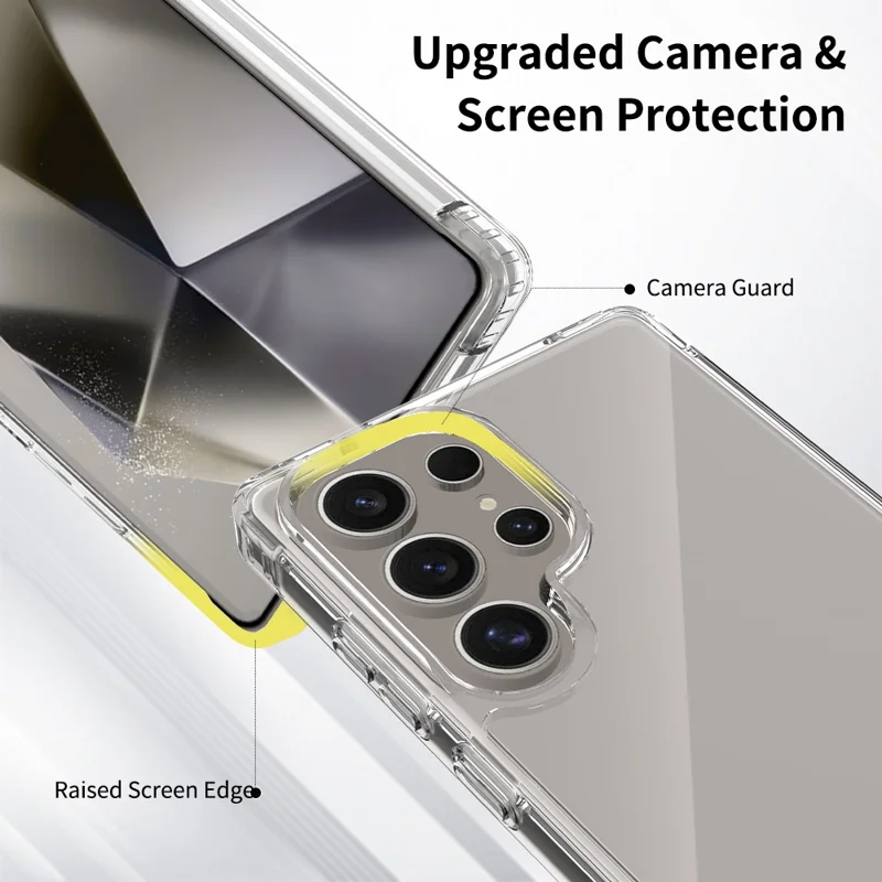 Bulk Purchasing For Samsung Galaxy S24 Ultra Case 1.5mm TPU PC Anti Scratch Shockproof Phone Cover - Transparent