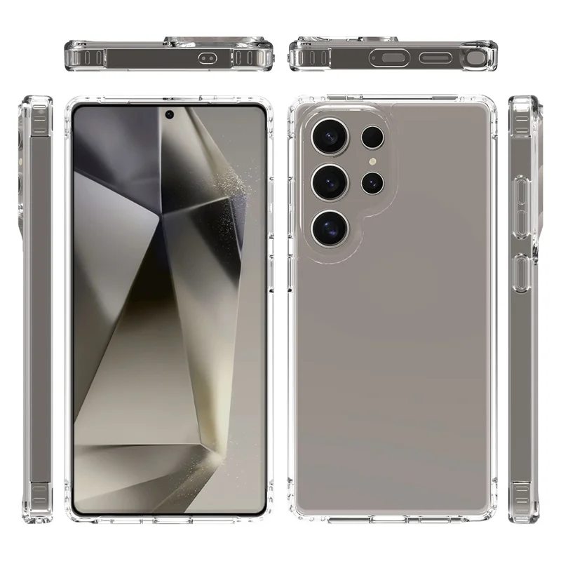 Bulk Purchasing For Samsung Galaxy S24 Ultra Case 1.5mm TPU PC Anti Scratch Shockproof Phone Cover - Transparent