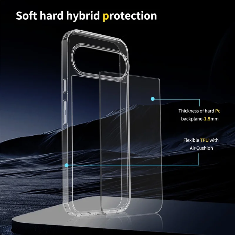 Bulk Purchasing For Google Pixel 10 Pro XL Case 1.5mm TPU PC Anti Scratch Shockproof Phone Cover - Black