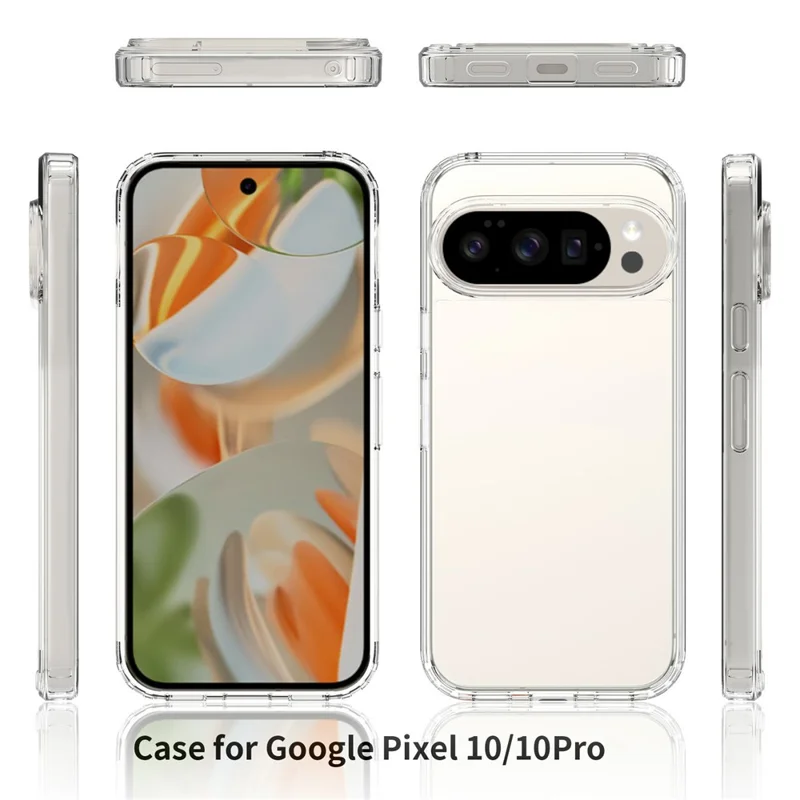 Bulk Purchasing Phone Case For Google Pixel 10  /  10 Pro 1.5mm TPU PC Anti Scratch Shockproof Phone Cover  - Transparent