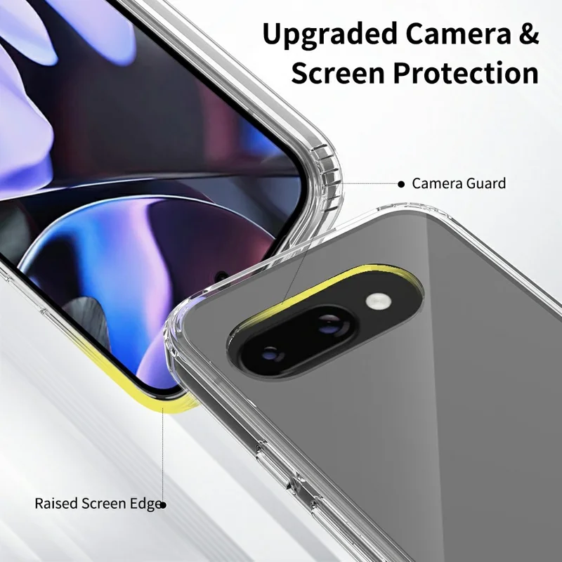 Bulk Purchasing For Google Pixel 9a Case 1.5mm TPU PC Anti Scratch Shockproof Phone Cover  - Transparent