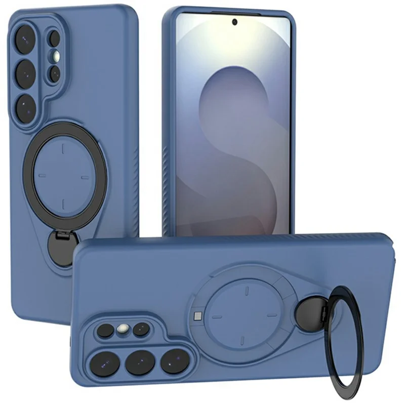 For Samsung Galaxy S26 Ultra Kickstand Case Drop Proof TPU Phone Cover Support Magnetic Car Mount - Blue