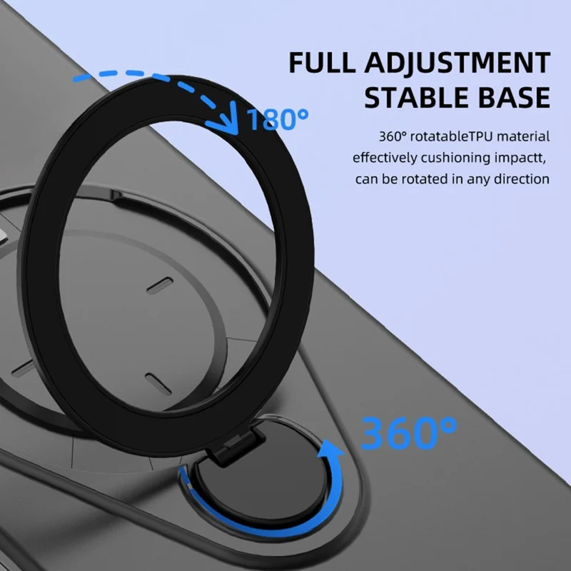 For Xiaomi Redmi 15 5G (Global) (169mm) Kickstand Case Drop Proof TPU Phone Cover Support Magnetic Car Mount - Black