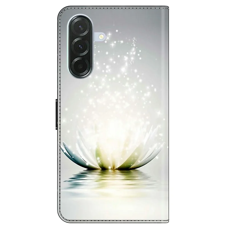 Futerał na Samsung Galaxy A57 z 3D wzorem, portfel z skórzanym pokrowcem PU z podstawką - Łotus