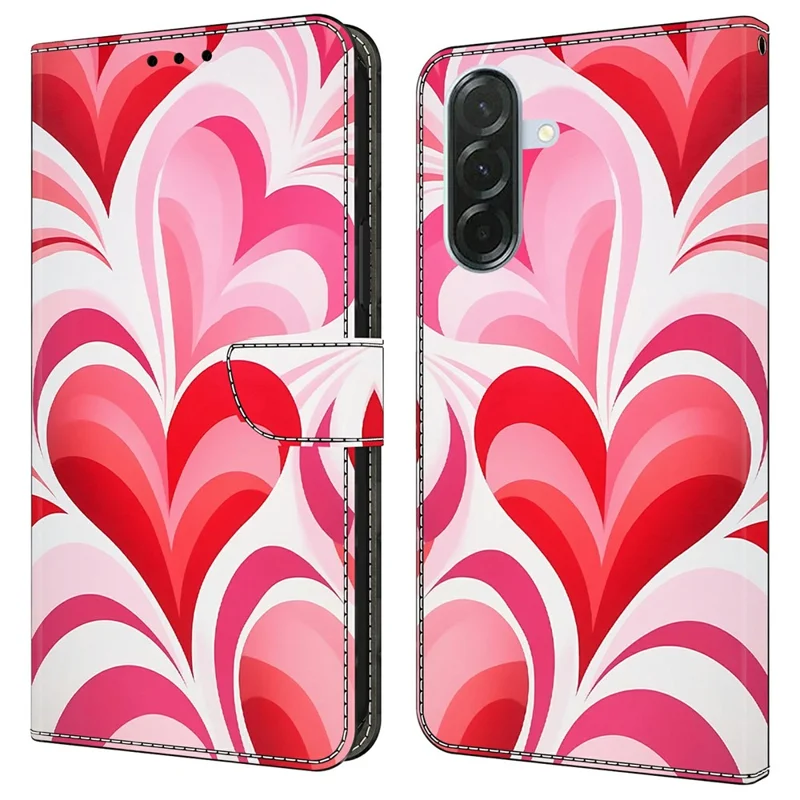Voor Samsung Galaxy A37 Hoesje Wallet Stand Patroonbedrukte PU Leren Flip Hoes - Liefde