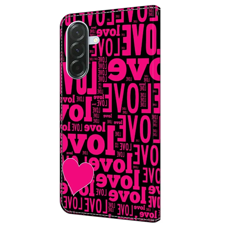 For Samsung Galaxy A37 5G Wallet Case Pattern Printing PU Leather Flip Stand Phone Cover - LOVE