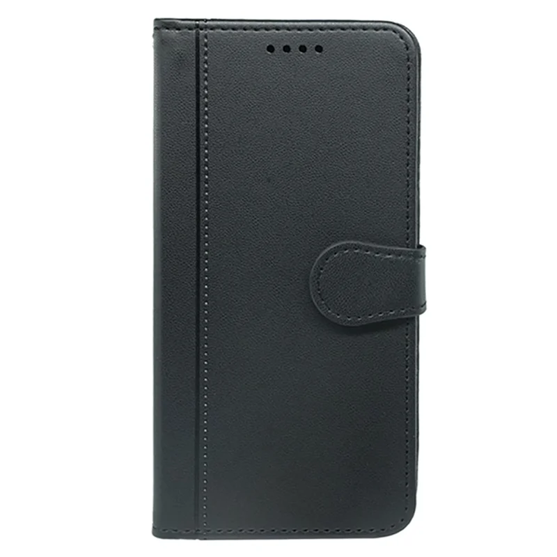 For Google Pixel 10a Wallet Case Magnetic Snap Leather Phone Cover with Strap - Black
