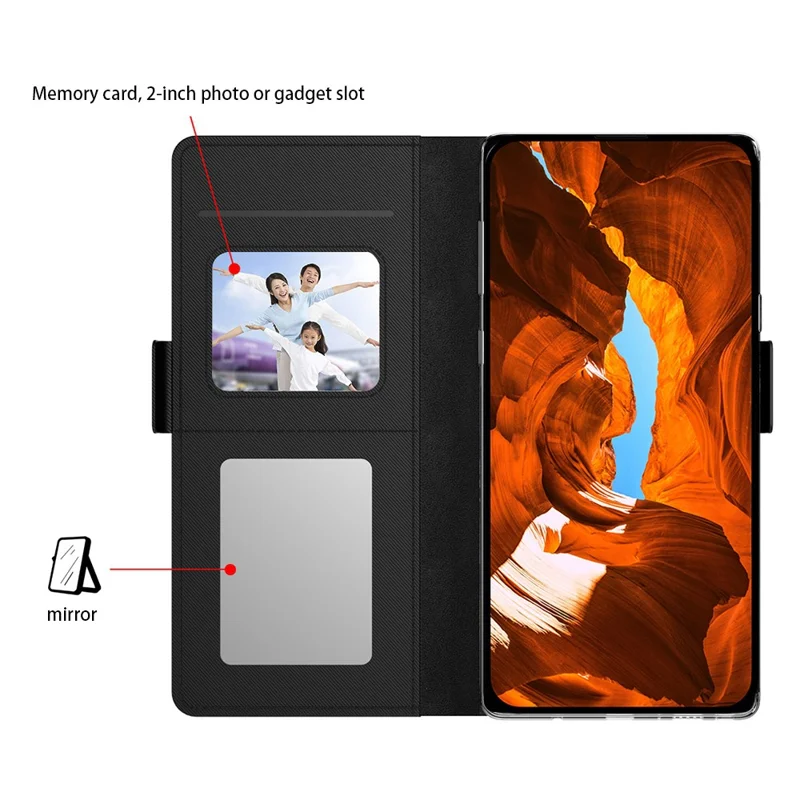 For Realme C85 5G Case PU+TPU Magnetic Flip Phone Cover with Stand - Black