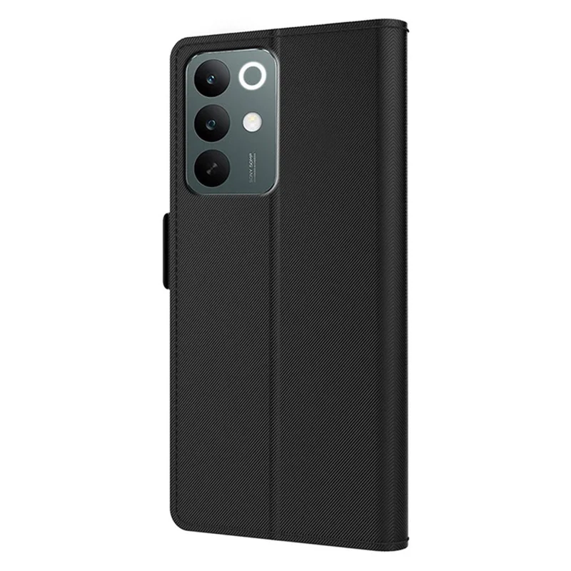 For Realme C85 5G Case PU+TPU Magnetic Flip Phone Cover with Stand - Black