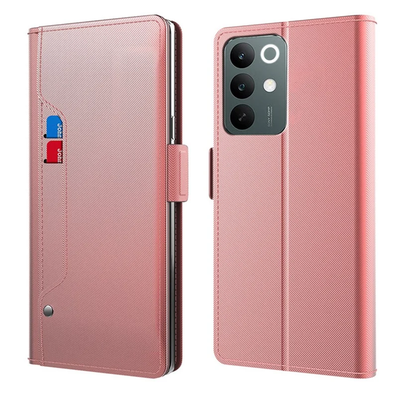 Flip-taske til Realme C85 5G i PU+TPU med magnetlukning og stand - Rosenød