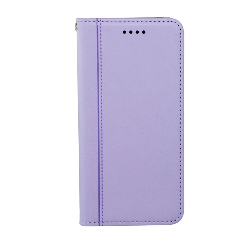 For Honor Play10 4G Wallet Case Magnetic Closing PU Leather Phone Cover with Wrist Strap - Purple