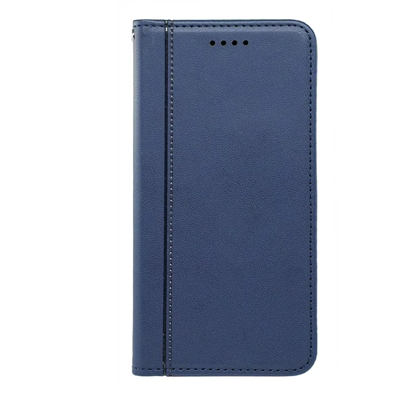 For ZTE Blade A76 5G Wallet Case Magnetic Closing PU Leather Phone Cover with Wrist Strap - Blue