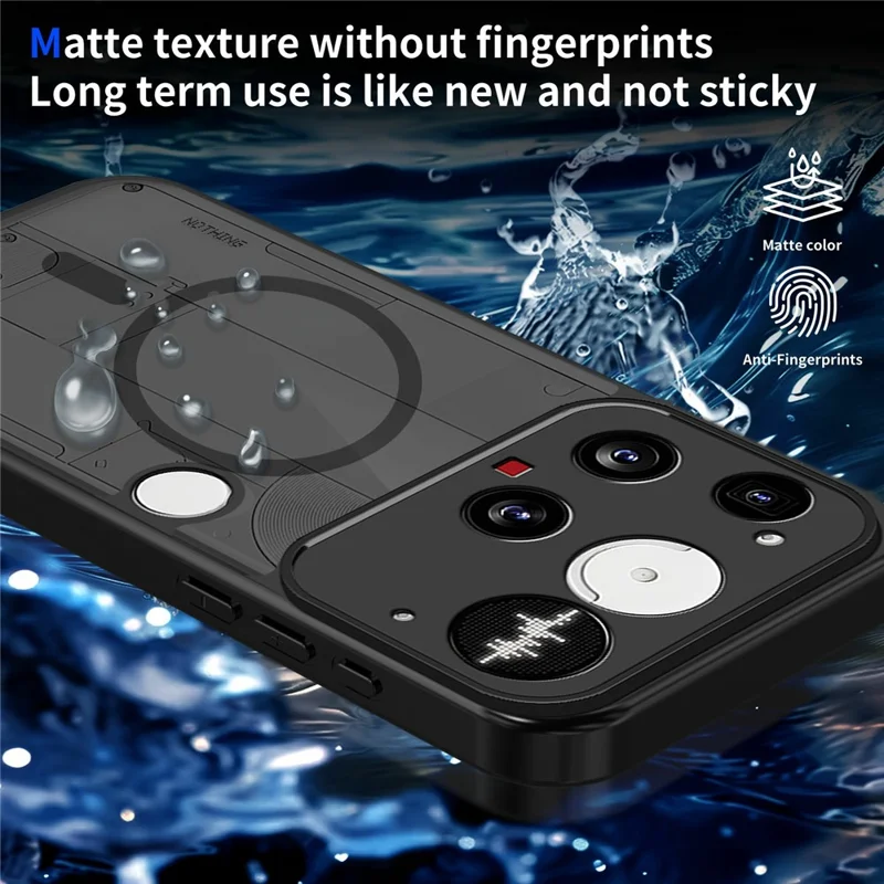 Voor Nothing Phone (3) 5G Magnetisch Hoesje Skin Touch Matte Doorzichtig PC + TPU Anti-val Hoesje