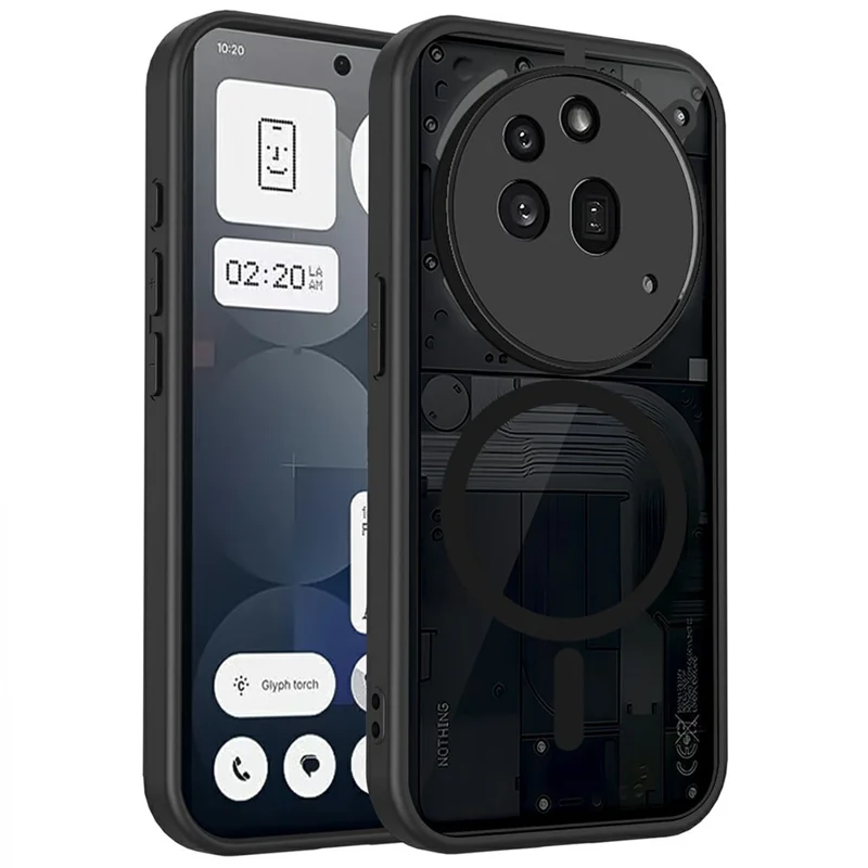 For Nothing Phone (3a) Pro Magnetic Case Skin Touch Matte Translucent PC + TPU Anti-Drop Phone Cover
